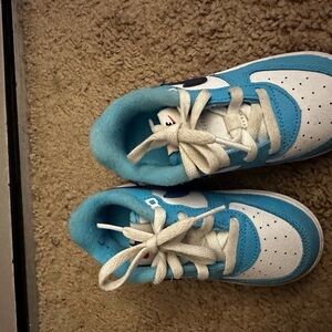 Kids Blue and White Nike dunks Sneakers